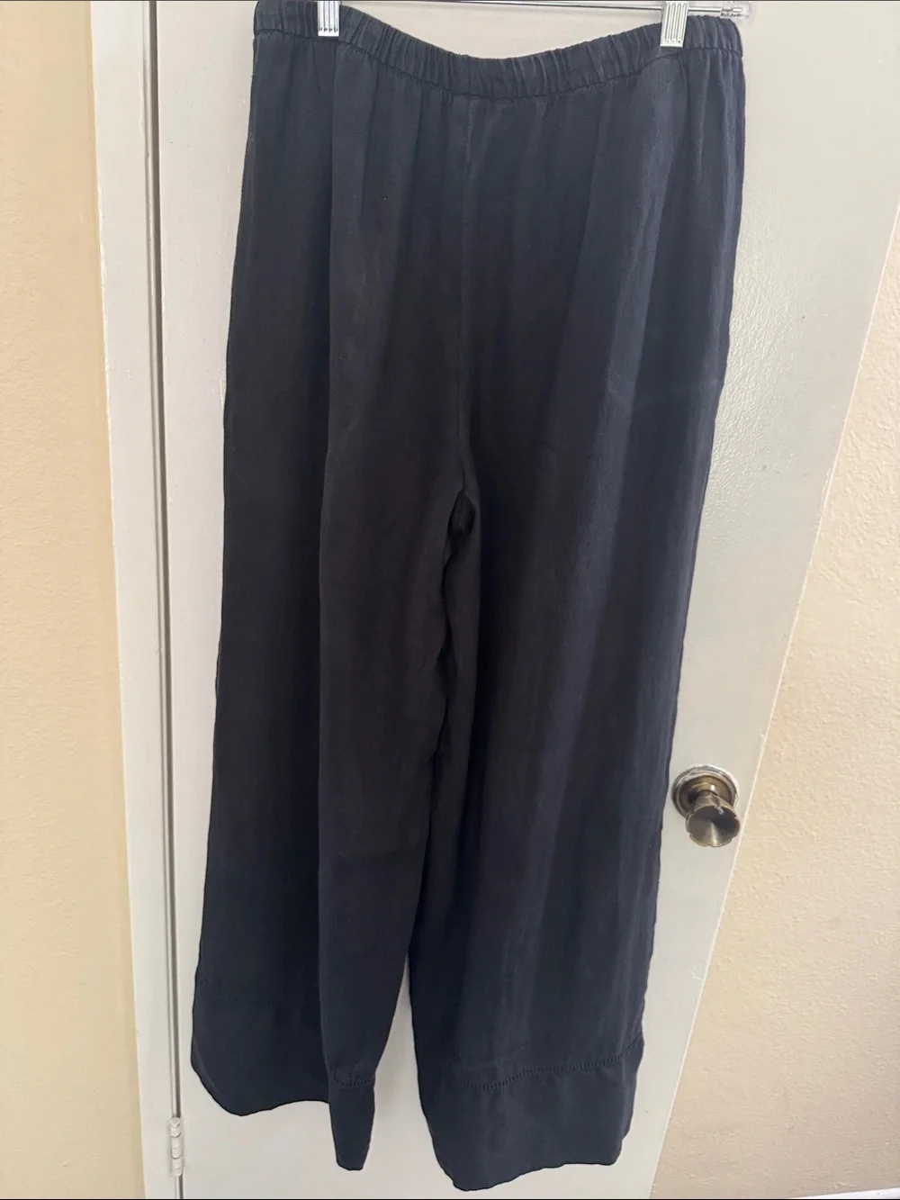 Zara Black Drawstring Wide-Leg Pants